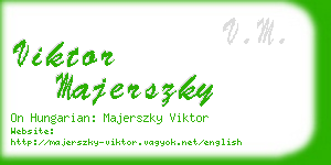 viktor majerszky business card